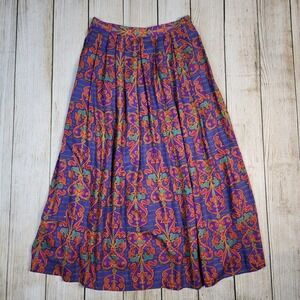 Vintage Waterville Size 29 Ornate Jewel‎ Tone Maxi Skirt Tapestry Boho Festival